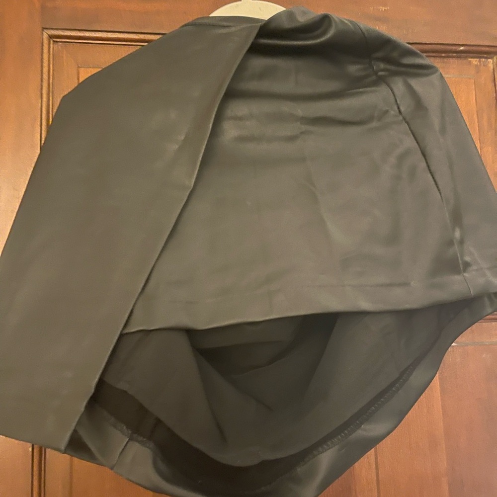 Old Navy Asymmetrical Black Leather Skirt